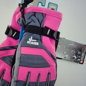 KOMBI WOMEN'S STORM CUFF III SKI GLOVES - Deep Pink/Grey - L